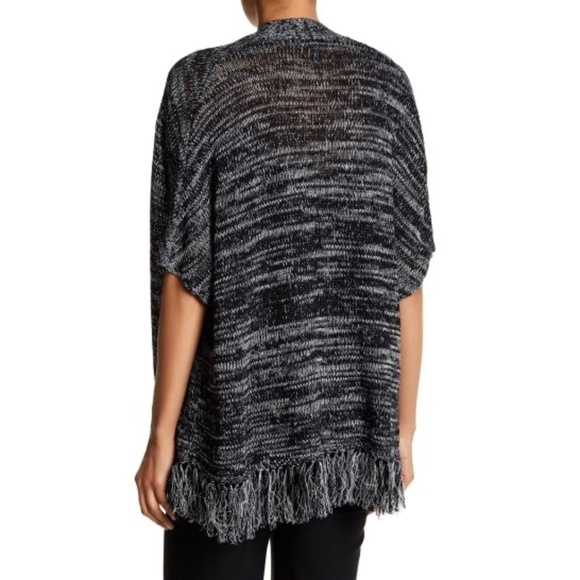 Joie Sona Linen-Blend Fringe-Hem Cardigan, Caviar - Picture 2 of 2